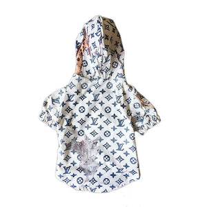 Chewy V Jungle Rain Jacket Hype Pups designer dog clothes.