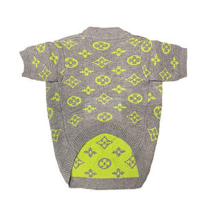 Chewy V Monogram Sweater Hype Pups designer dog clothes.