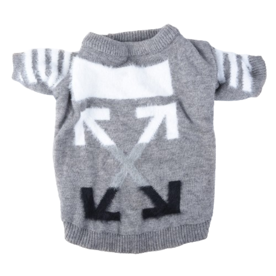 Woof-White Graphic Winter Wear