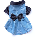 Chewnel Denim Bowtie Dress