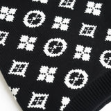 Chewy V Black Monogram Sweater