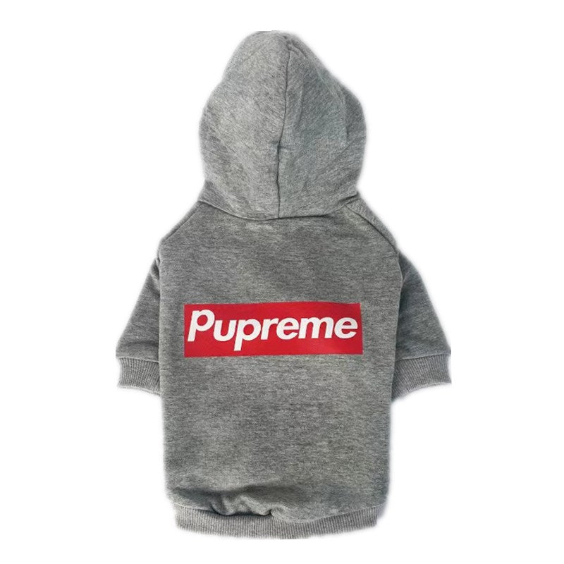 Pupreme Box Logo Hoodie Gray