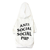 Anti Social Puppy Club Hoodie Hype Pups designer dog clothes.