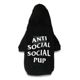 Anti Social Puppy Club Hoodie Hype Pups designer dog clothes.