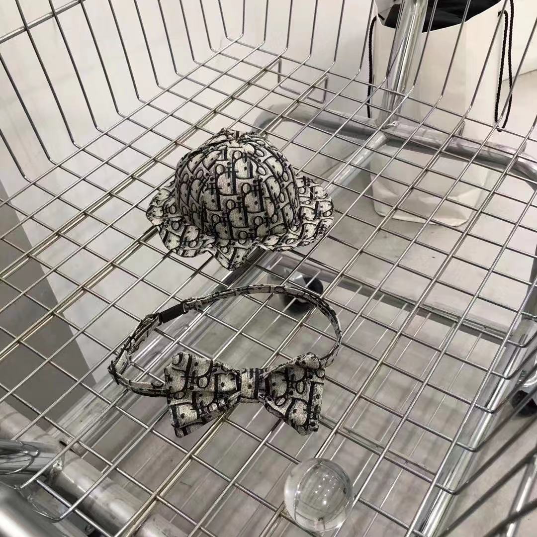 Bucket Hat & Bow Tie Set Hype Pups designer dog clothes.