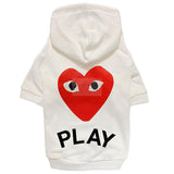 CDG Play Hoodie Hype Pups designer dog clothes.