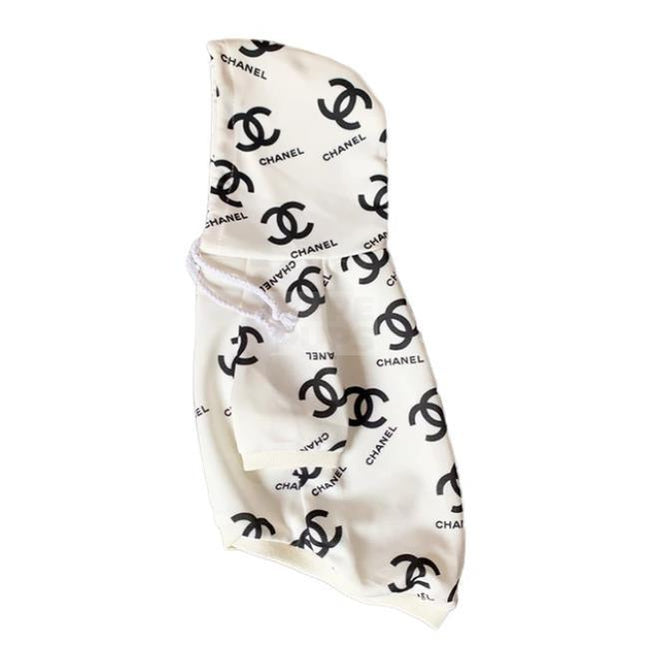 Chewnel All Over Logo Hoodie Hype Pups designer dog clothes.