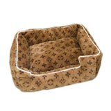 Chewy V Faux Fur Bed Hype Pups designer dog clothes.
