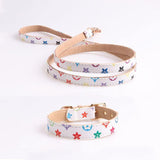 Chewy V Monogram Collar & Leash Hype Pups designer dog clothes.