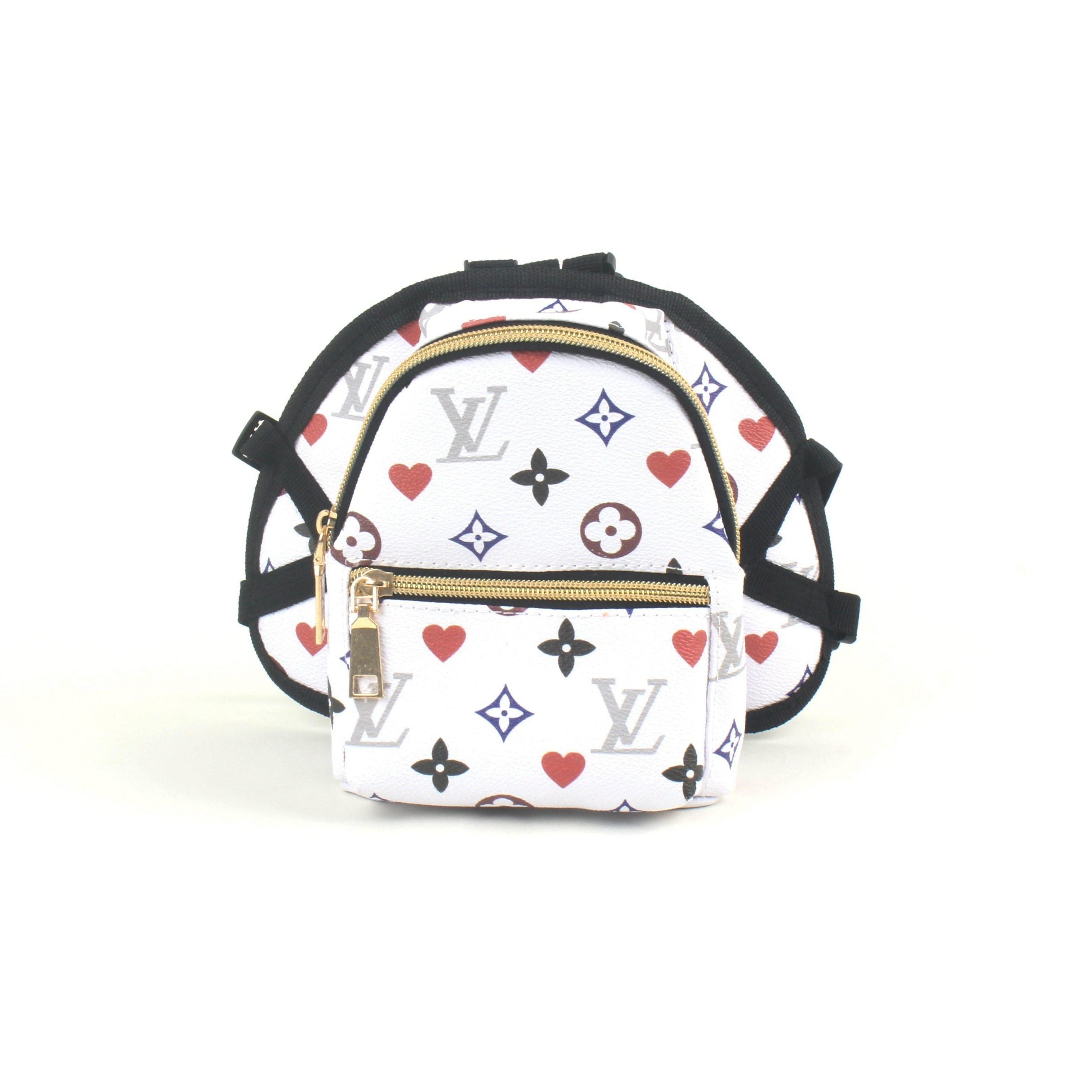 Chewy V Multicolor Backpack Hype Pups designer dog clothes.