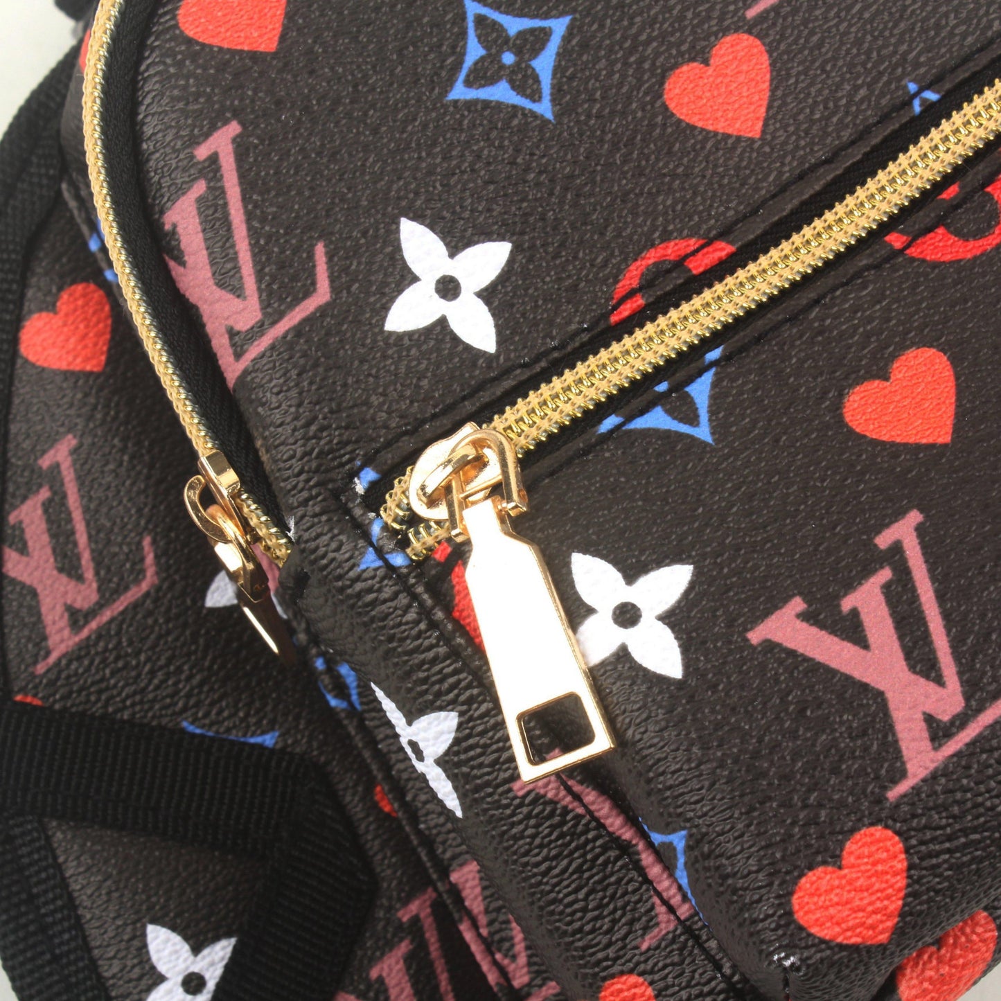 Chewy V Multicolor Backpack Hype Pups designer dog clothes.