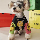 Dollar Sign Necklace Hype Pups designer dog clothes.
