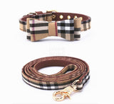 Furberry Bow Collar & Leash Hype Pups designer dog clothes.