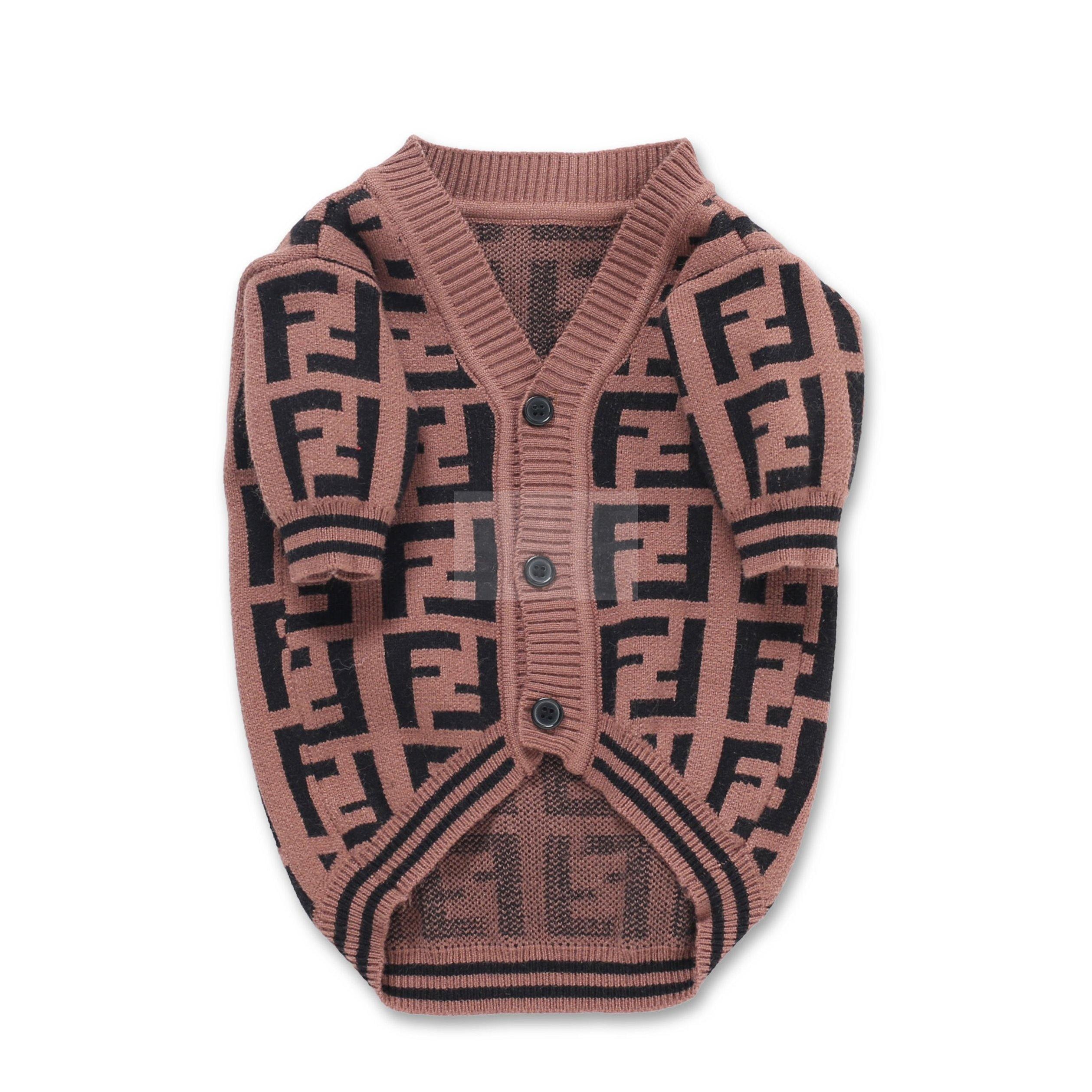 Furdi FF Knit Cardigan Hype Pups designer dog clothes.