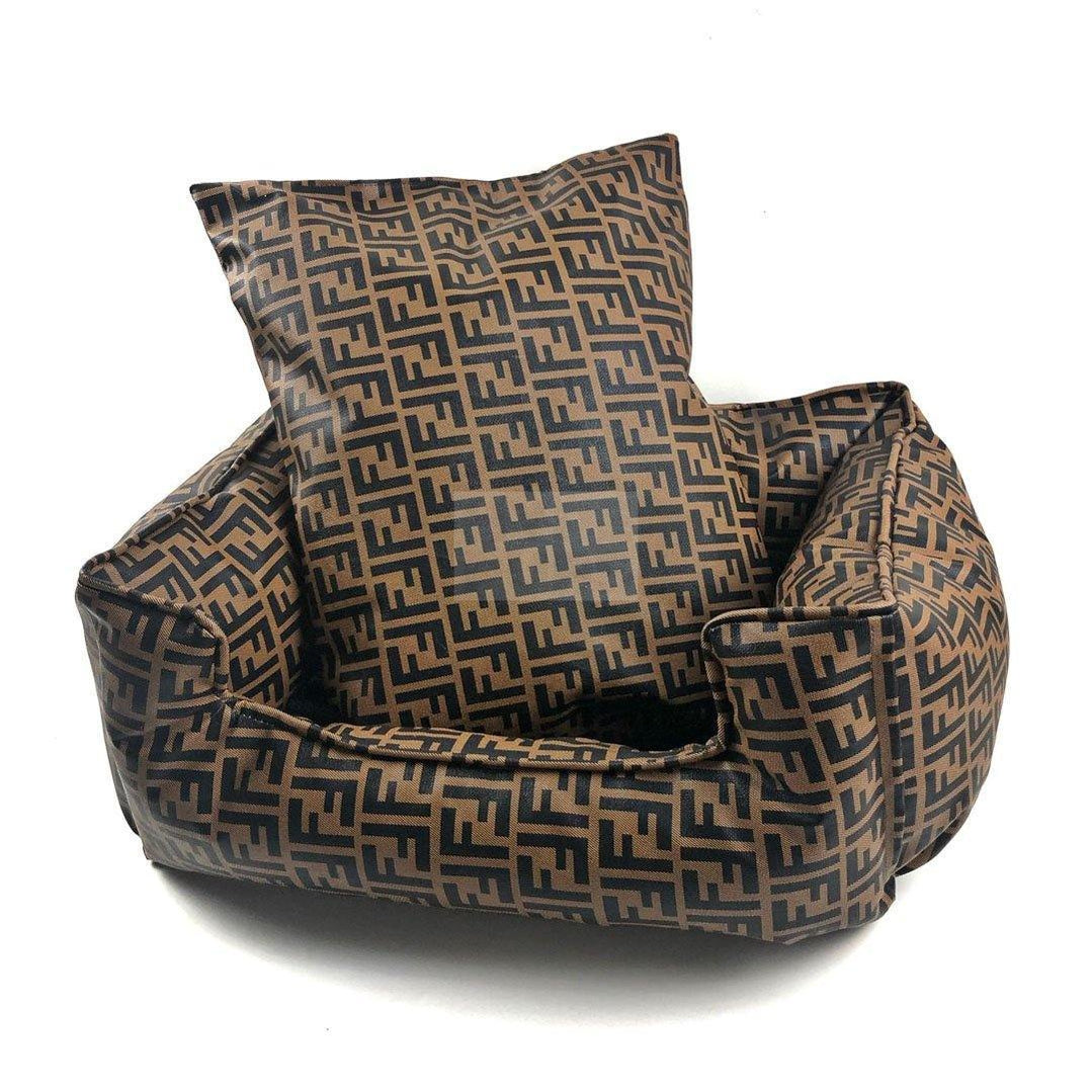 Furdi Monogram Bed Hype Pups designer dog clothes.