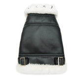 Lucky Dog Black Shearling Jacket Hype Pups designer dog clothes.