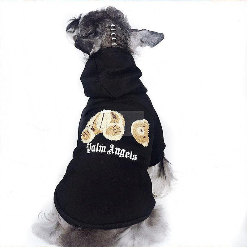 Paw Angels Black Bear Hoodie Hype Pups designer dog clothes.