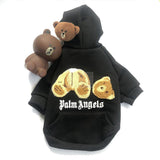 Paw Angels Black Bear Hoodie Hype Pups designer dog clothes.