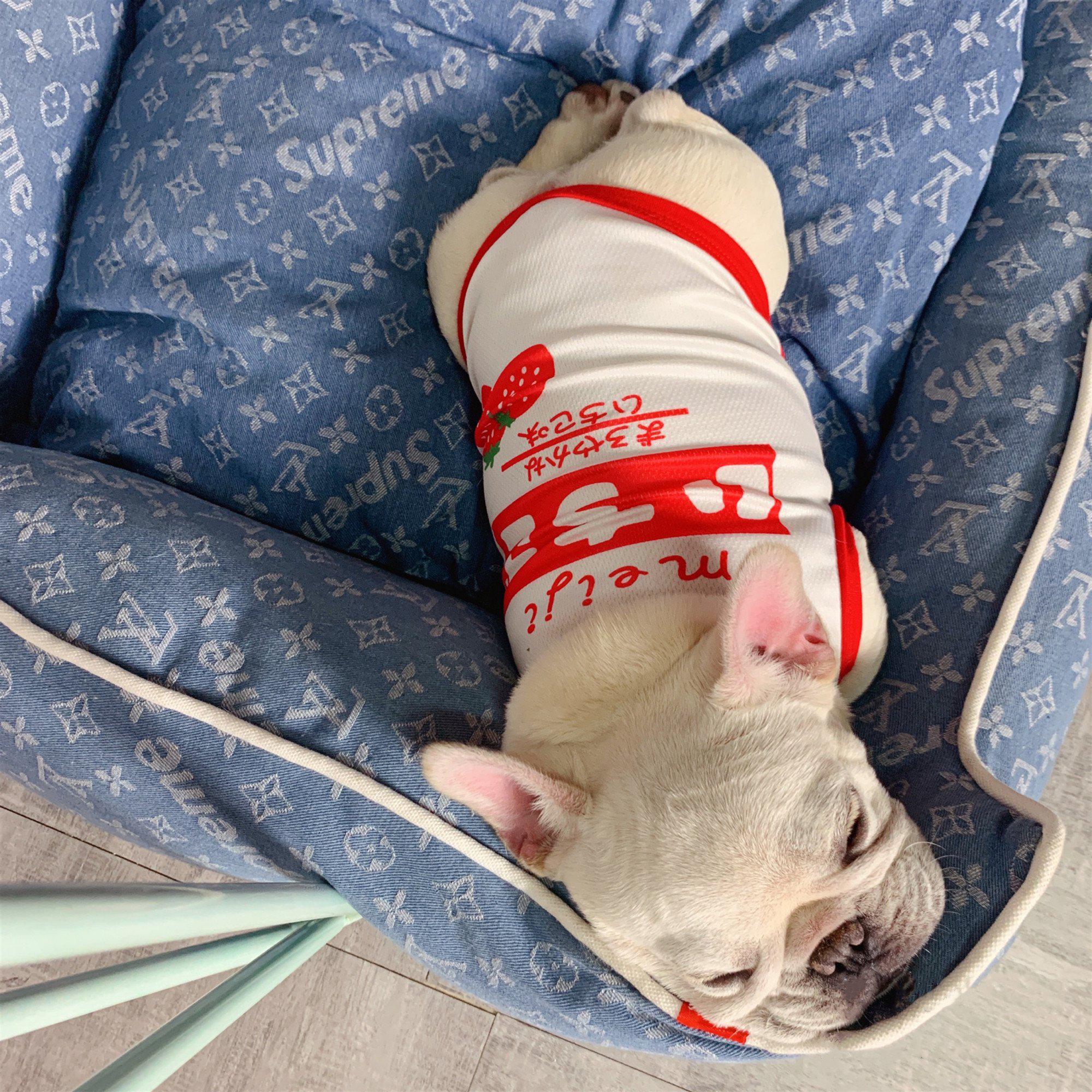 Pupreme x Chewy V Blue Bed Hype Pups designer dog clothes.