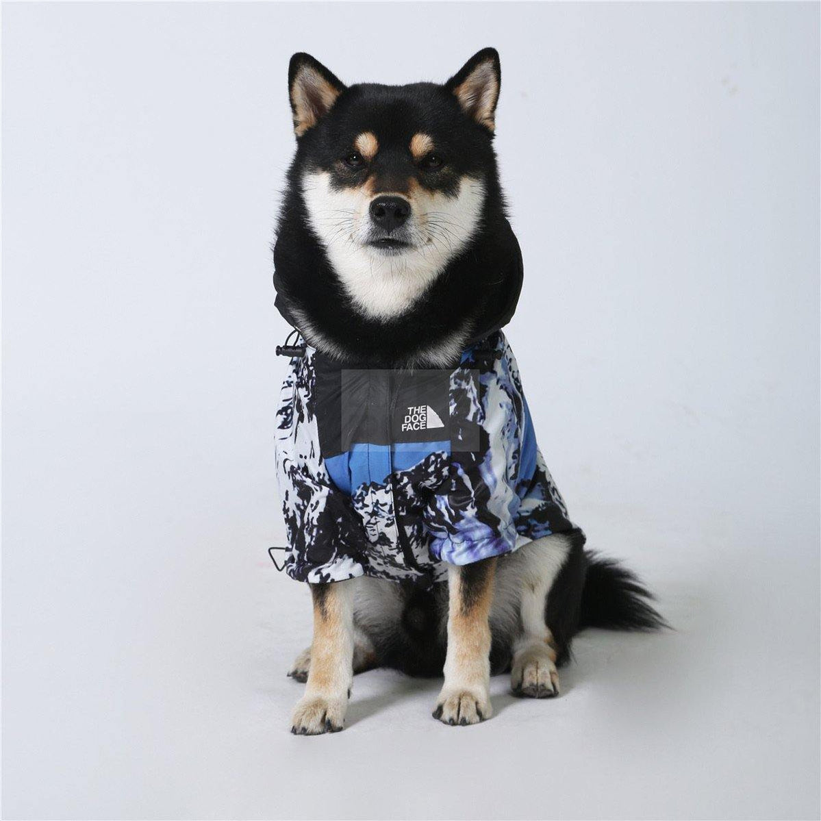 Pupreme x TDF Mountain Windbreaker Hype Pups designer dog clothes.