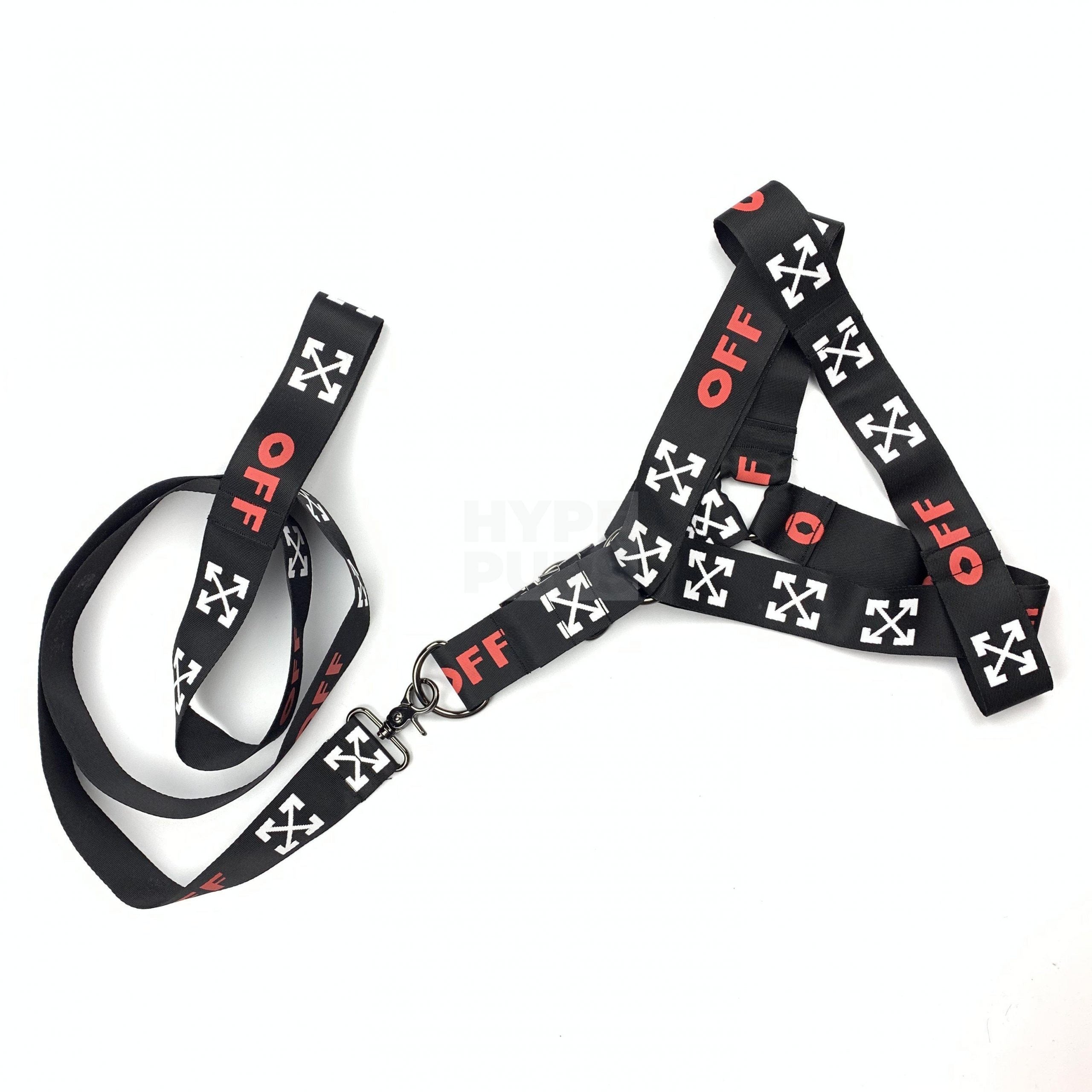 Woof-White Arrow Walking Set Hype Pups designer dog clothes.