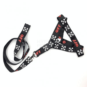 Woof-White Arrow Walking Set Hype Pups designer dog clothes.