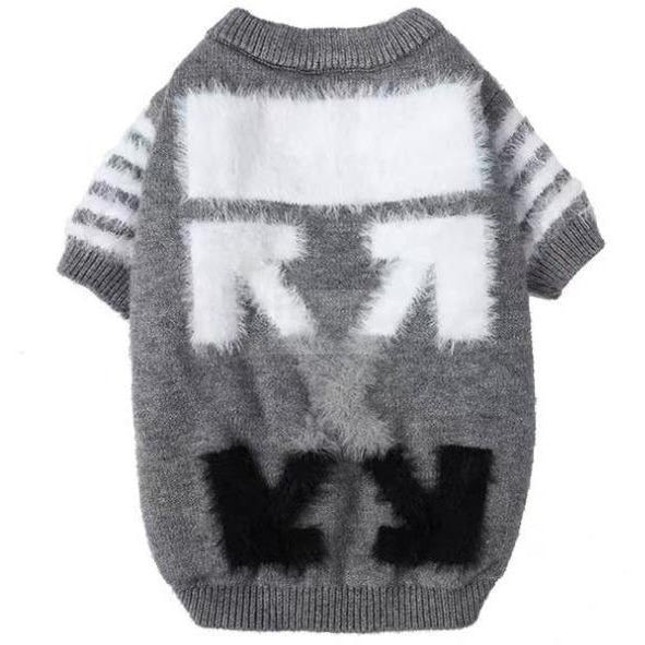 Woof-White Arrows Sweater Hype Pups designer dog clothes.
