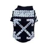 Woof-White Baggage Tee Hype Pups designer dog clothes.