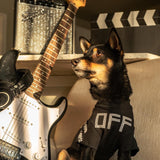 Woof-White Baggage Tee Hype Pups designer dog clothes.