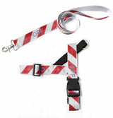 Woof-White Hazard Harness & Leash Hype Pups designer dog clothes.