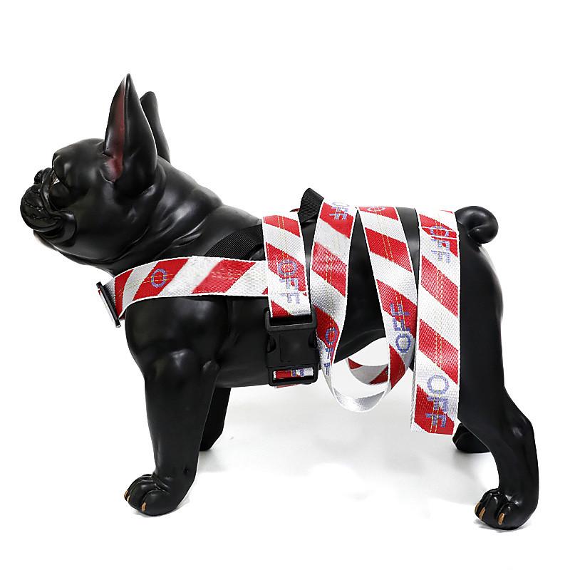 Woof-White Hazard Harness & Leash Hype Pups designer dog clothes.
